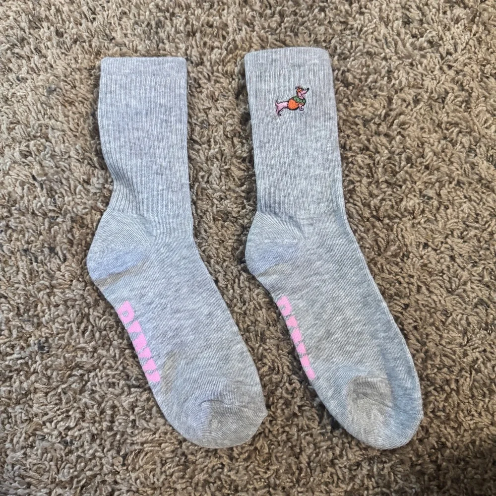 PINK Victoria's Secret Gray Hosiery Socks